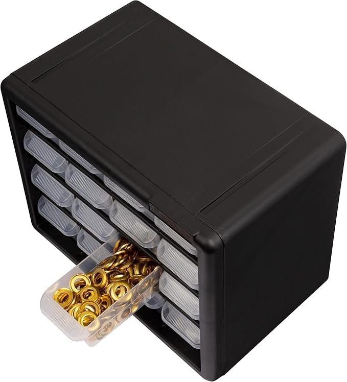 Akro-Mils 16-Drawer Plastic Storage Cabinet | 10-1/2 x 6-1/2 x 8-1/2 Inch | - Image 15