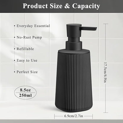 Black Hand Soap Dispenser with No Rust Pump - Image 6
