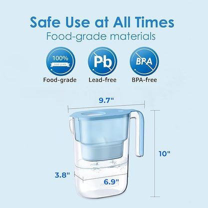 Waterdrop PT-05B Water Filter Pitcher, 7-Cup Capacity, NSF Certified, 5X Longer - Image 2