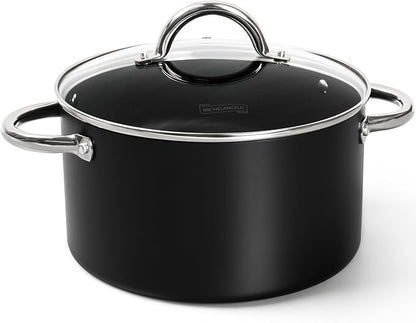 MICHELANGELO Stock Pot with Lid, Nonstick Cooking Pot, 6 Quart Soup Pot with Lid by Michelangelo