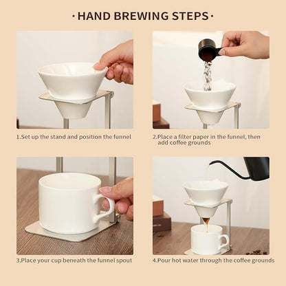 6-Piece Pour Over Coffee Maker Kit & Dripper Set - Image 3