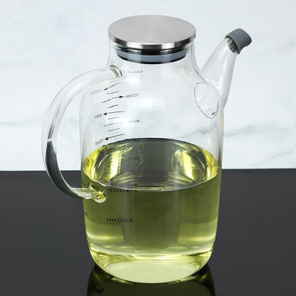 QWORK 1200ML/40Oz Large Glass Cooking Oil Bottle - Image 4