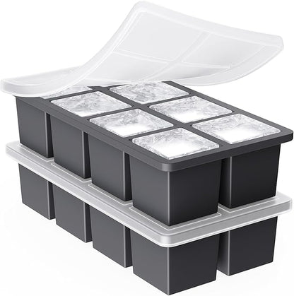 Large Ice Cube Trays for Whiskey: GGOW Big Silicone Ice Cube Trays 2Inch by GGOW