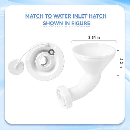 RV Water Inlet Funnel, 3.54-in Wide Mouth Gravity Fresh Water Tank Fill Funnel - Image 6