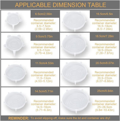 LELE LIFE 4 Pack Same Size Silicone Stretch Lids, Thicker Reusable Sturdy - Image 2