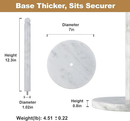 Koville African Natural Marble Paper Towel Holder Countertop, Genuine Stone - Image 4
