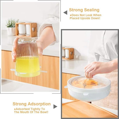 LELE LIFE 4 Pack Same Size Silicone Stretch Lids, Thicker Reusable Sturdy - Image 4