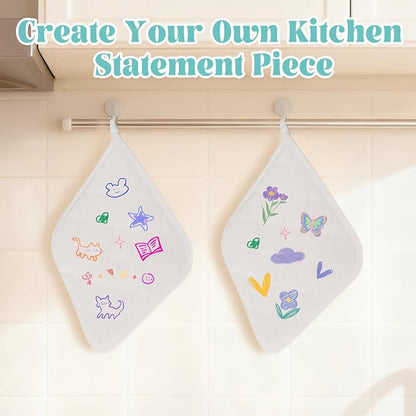40 Pcs Pot Holder Bulk for Craft Include 16 White Heat Resistant Pot Holders - Image 6