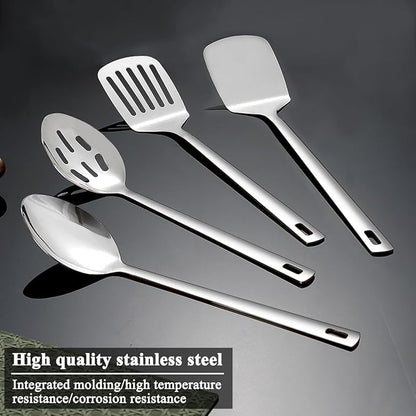 Homquen Stainless Steel Kitchen Utensils Set 4pcs, Cooking Utensils Set - Image 3