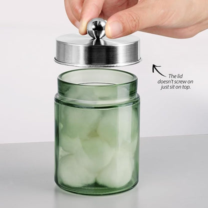 3 Pack Apothecary Jar Canisters Bathroom Vanity Organizer - Image 4
