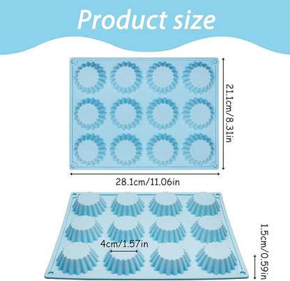 Silicone Peanut Butter Cup Molds, 3 Pack, 12-Cavity Non-stick Candy Chocolate - Image 2