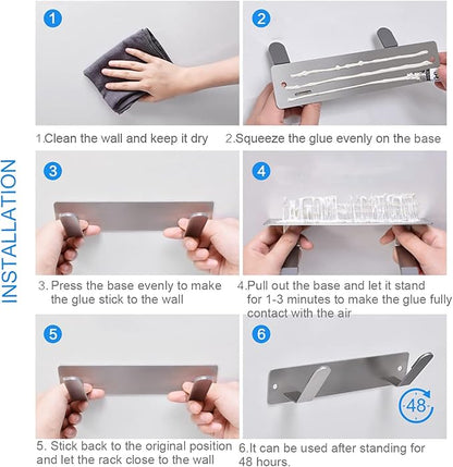 Stainless Steel Wall Mounted Pot Lid Holder Organizer Cutting Board Storage - Image 4