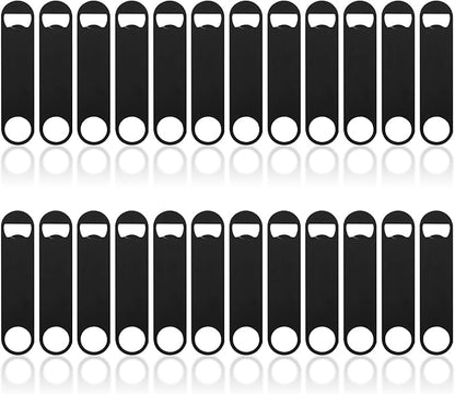 24 Pack Flat Beer Bottle Opener 5 inch Heavy Duty Stainless Steel Flat Bottle by Ohiyoo
