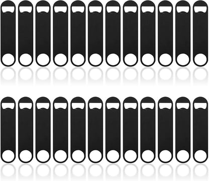 24 Pack Flat Beer Bottle Opener 7 inch Heavy Duty Stainless Steel Flat Bottle by Ohiyoo