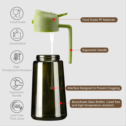 SWEET VIEW Olive Oil Dispenser and Oil Sprayer – 16oz/470ml Glass Light-Proof - Image 5