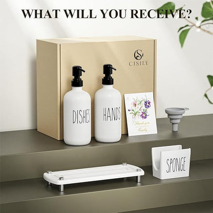 Cisily Kitchen Soap Dispenser Set Comes - Image 7