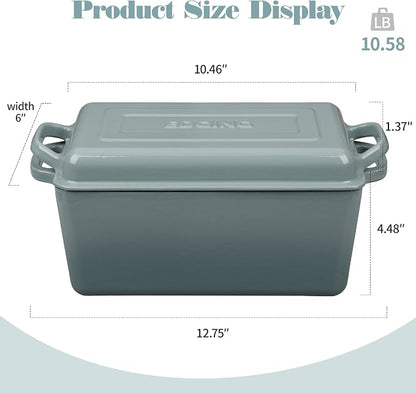 EDGING CASTING Enameled Cast Iron Dutch Oven, Oblong Bread Oven - Image 2