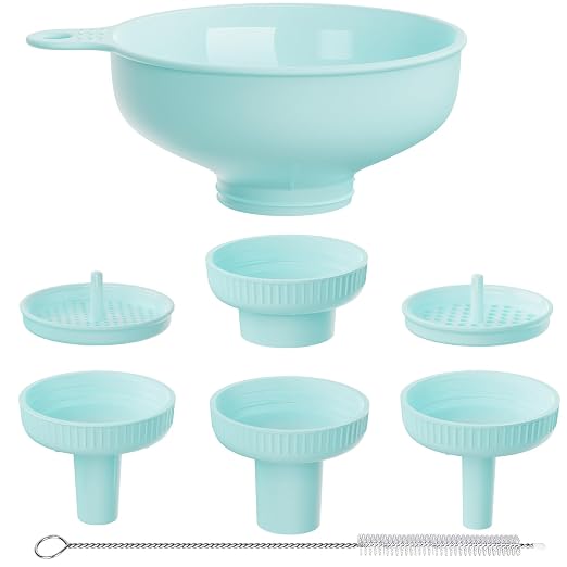 Wide Mouth Kitchen Funnel, Food Grade Plastic Cooking Canning Funnel by BALIWELL