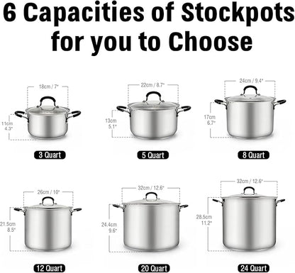 Cook N Home Stockpot Sauce Pot Casserole Pan Saucier Induction Pot - Image 2