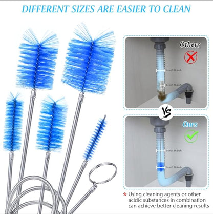 Flexible Long Drain Brush Set, Premium 3 Piece Kit - Image 4
