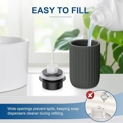Ceramic Foaming Soap Dispenser, 12 oz Bathroom Foam Hand Soap Dispenser - Image 3