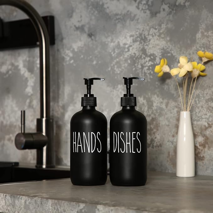 MOMEEMO Soap Dispenser Set 2 Pack, Contains Dish and Hand Soap Dispenser - Image 3