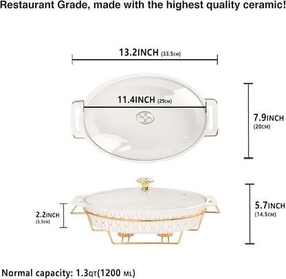 11" x 7.5" Ceramic Oval Casserole Dish - Image 2