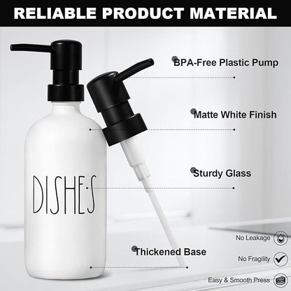 Kitchen Soap Dispenser Set, 16.9 fl oz Hand and Dish Soap Dispensers - Image 3