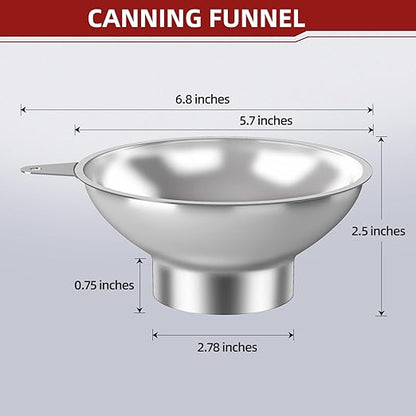 Serinar Stainless Steel Metal Canning Funnel - Image 2