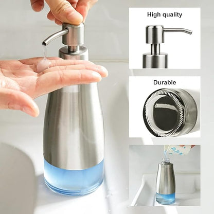 AUMIO Soap Dispenser with Non-Slip Silicone Pad, 2 Pack Kitchen Dish Refillable - Image 5