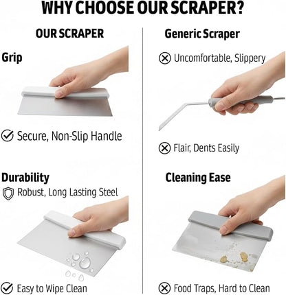 Stainless Steel Dough Cutter and Bench Scraper - Image 5