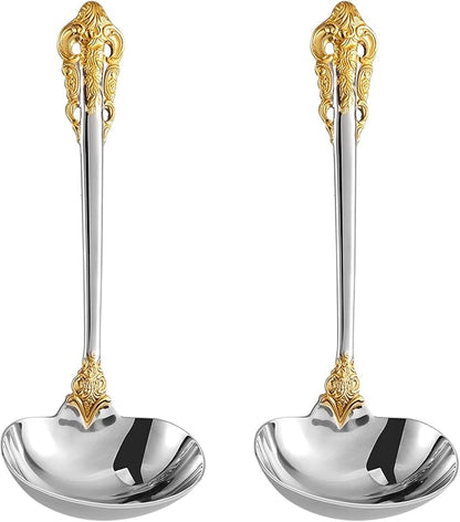 KEAWELL Premium 7.5 inch Luxury Gravy Ladle, 18/10 Stainless Steel, Small Gravy by KEAWELL
