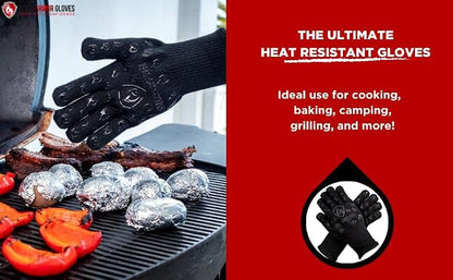 Grill Armor Oven Gloves with Fingers – Extra Long Cuff, 932°F Heat, Fire & Cut - Image 2
