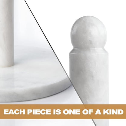 Koville African Natural Marble Paper Towel Holder Countertop, Genuine Stone - Image 6