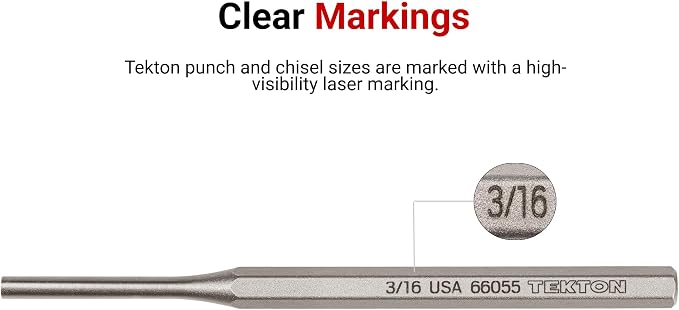 TEKTON 1/16 Inch Roll Pin Punch | 66061 | Made in USA - Image 5