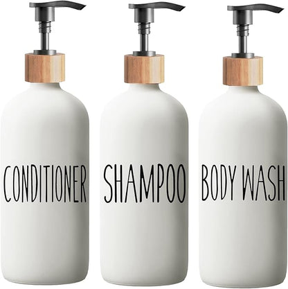 Shampoo and Conditioner Dispenser Set by Aeakey