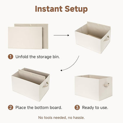 StorageWorks Fabric Closet Organizers and Storage Bin, Foldable Shelf Baskets - Image 8