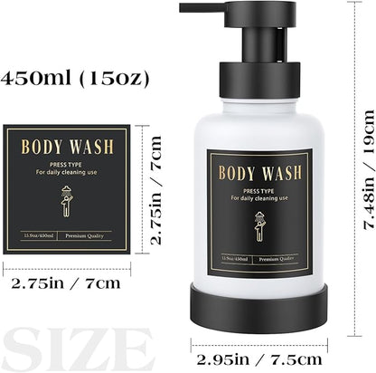 Luxspire Foaming Soap Dispenser, Glass Foam Pump Soap Dispenser, Non-Slip Hand - Image 8