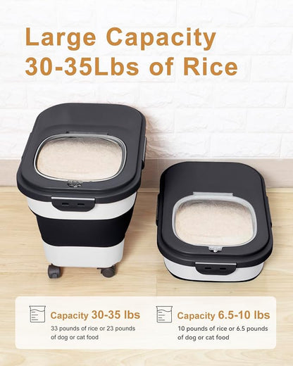 20-30 Lbs Rice Storage Container, Collapsible Food Storage Containers - Image 2