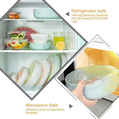 LELE LIFE 4 Pack Same Size Silicone Stretch Lids, Thicker Reusable Sturdy - Image 6