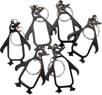SWATOM Penguin Bottle Opener Keychain Beer Openers Tool Key Chain Ring - Image 3