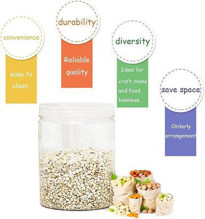 15 Pack 6oz Clear Plastic Jars Wide-mouth Storage Containers, Refillable Empty - Image 4