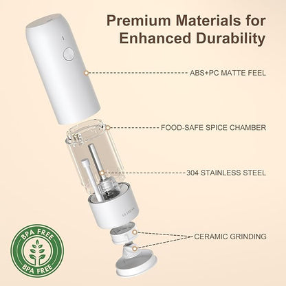 Ultrean Pepper Grinder, Rechargeable Salt and Pepper Grinder Set - Image 5