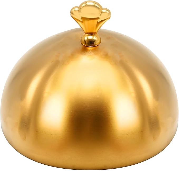 Gold Stainless Steel Food Dome Cover Food Protecting Dome Cover Serving Plate - Image 7