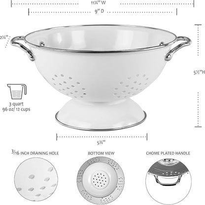 Calypso Basics by Reston Lloyd Powder Coated Enameled Colander, 3 Quart - Image 8