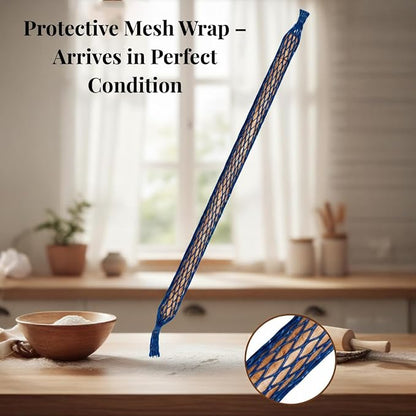 Beech Wood Non-Stick Oil Rolling Pin -Turkish Oklava-Infused Smooth Surface - Image 7