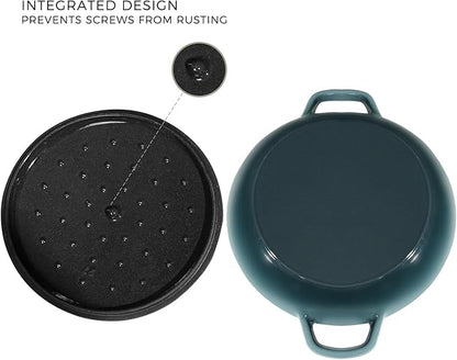 Flavehc Braiser Enameled Cast Iron Braiser 2.25 qt Braiser Pan - Image 5