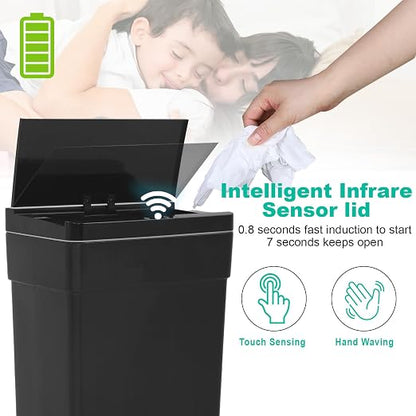 BestOffice 13 Gallon Trash Can Automatic Kitchen Trash Can Touch Free - Image 4