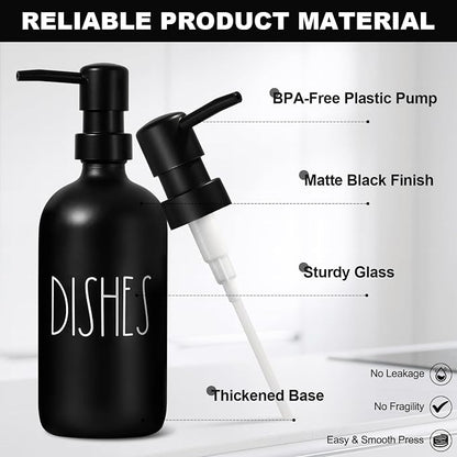Kitchen Soap Dispenser Set, 16.9 fl oz Hand and Dish Soap Dispensers - Image 3