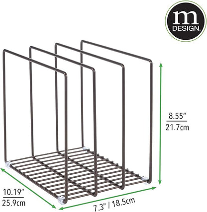 mDesign Steel Storage Tray Organizer Rack - Image 7